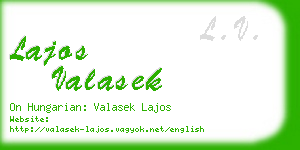 lajos valasek business card